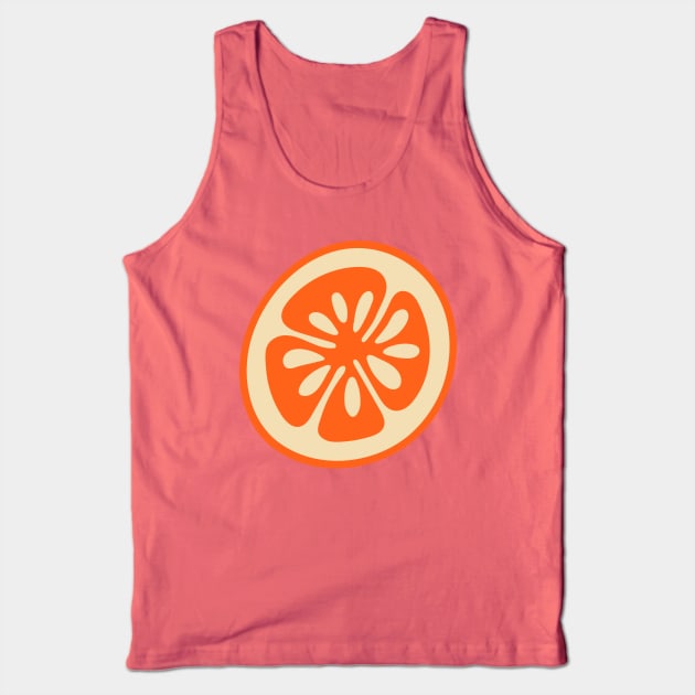 BIG ORANGE Tropical Citrus Summer Fruit Slice - UnBlink Studio by Jackie Tahara Tank Top by UnBlink Studio by Jackie Tahara